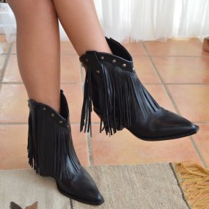 Botas Flecos Negro